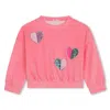 Billieblush Sequin-embellished Velvet Sweatshirt In Pink