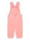 Billieblush Fleece Animal-motif Dungarees In Pink