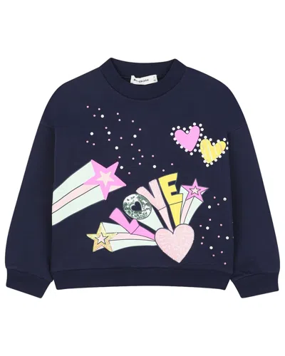 Billieblush Fleece Sweatshirt In Blue