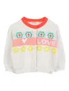 Billieblush Floral-graphic Cardigan In White