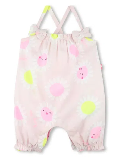 Billieblush Babies' Floral-print All-in-one In Pink