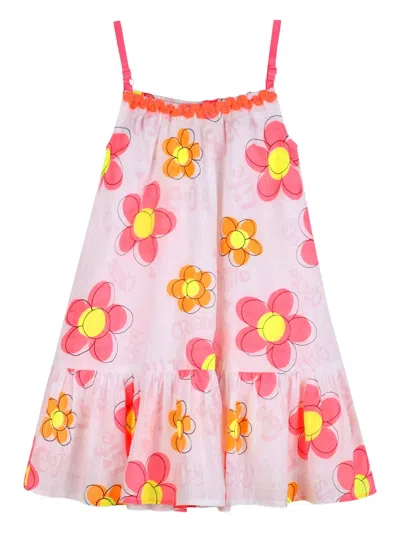 Billieblush Kids' Floral-print Dress In Pink