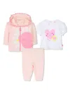 Billieblush Floral Three-piece Jogging Set In Pink