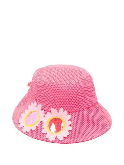 Billieblush Kids' Flower-appliqué Hat In Pink