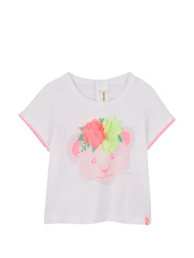 Billieblush Babies' Flower Appliqué T-shirt In White