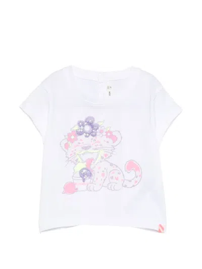 Billieblush Babies' Flower Graphic T-shirt In White