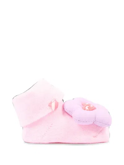 Billieblush Babies' Flower-patch Crib Shoes In Pink
