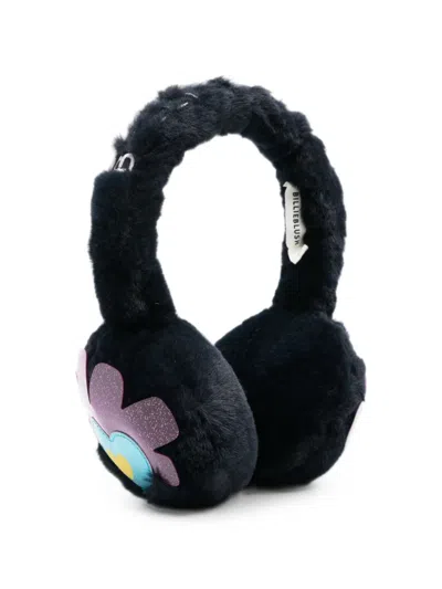 Billieblush Kids' Flower-patch Faux-fur Earmuffs In Blue