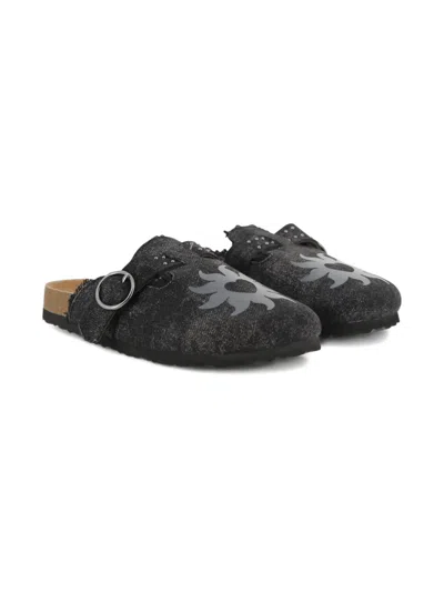 Billieblush Kids' Frayed Sandals In Gray