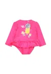 Billieblush Fuchsia Bikini For Baby Girl With Ice Cream In Fuchsia