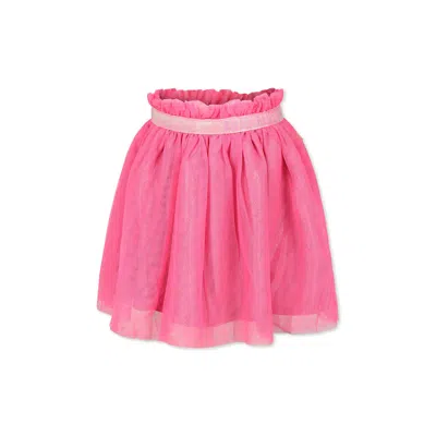 Billieblush Kids' Fuchsia Skirt For Girl With Logo In A Pink