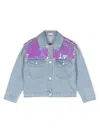Billieblush Sequin-detailed Denim Jacket In Grigio