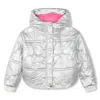 Billieblush Quilted Puffer Jacket In Silver