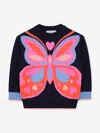 Billieblush Girls Butterfly Jumper In Blue