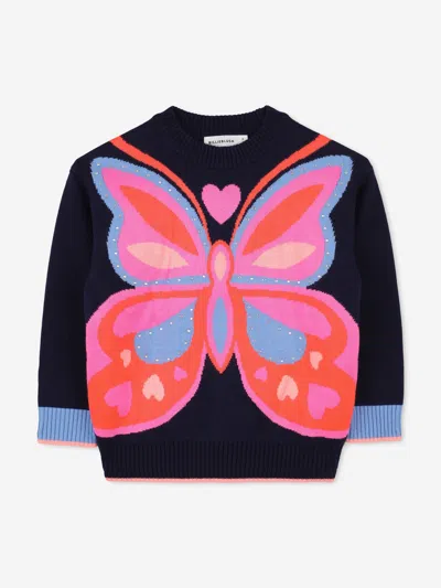 Billieblush Babies'  Girls Butterfly Jumper In Blue