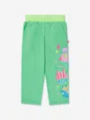 Billieblush Green Trousers For Girl With Logo In Green