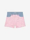 Billieblush Girls Denim And Tweed Shorts In Pink