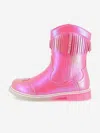 Billieblush Pink Ankle Boots For Girl With Logo In Pink