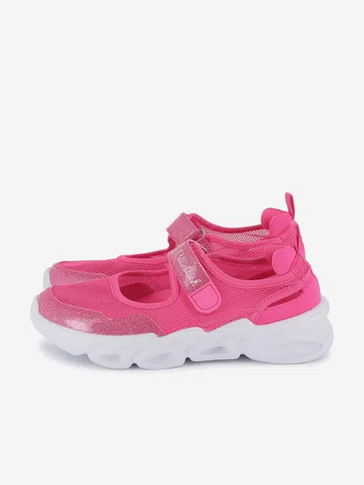 Billieblush Babies' Girls Glitter And Mesh Ballerina Trainers In Pink