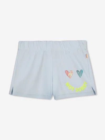 Billieblush Kids' Girls Glitter Heart Shorts In Blue