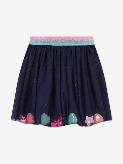 Billieblush Kids'  Girls Glitter Mesh Skirt In Blue