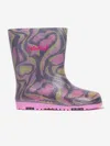 Billieblush Multicolor Rain Boots For Girl In Blue