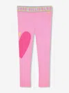 Billieblush Girls Heart Print Leggings In Pink