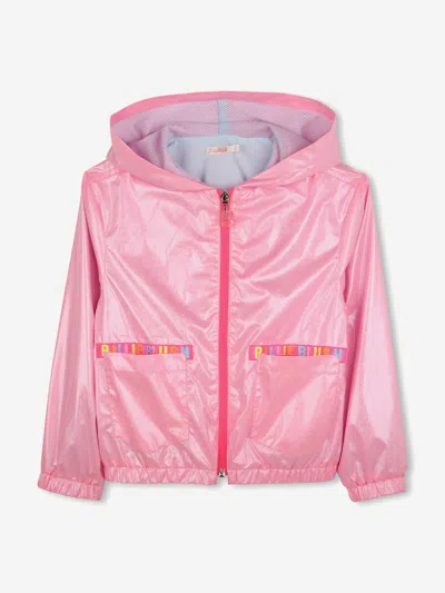 Billieblush Kids' Girls Hooded Windbreaker In Pink