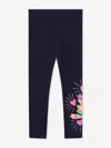 Billieblush Girls Illustrated Leggings In Blue