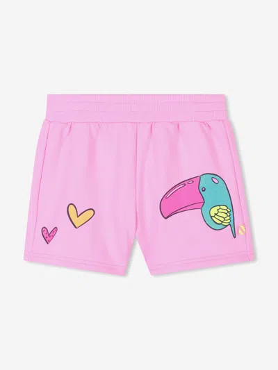 Billieblush Kids' Girls Illustrated Shorts In Pink