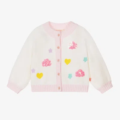 Billieblush Babies' Girls Ivory Embroidered Cardigan