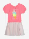 Billieblush Girls Jersey And Tulle Dress In Pink