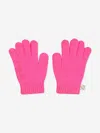Billieblush Girls Knitted Logo Gloves In Pink