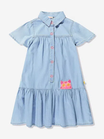 Billieblush Kids' Girls Light Denim Shirt Dress In Blue