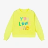 Billieblush Babies' Girls Neon Yellow Cotton Sweatshirt