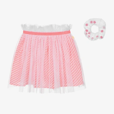 Billieblush Kids' Girls Pink & White Tulle Tutu Skirt
