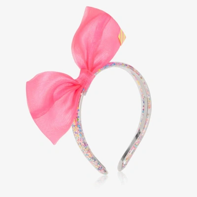 Billieblush Kids' Girls Pink Bow Glitter Hairband