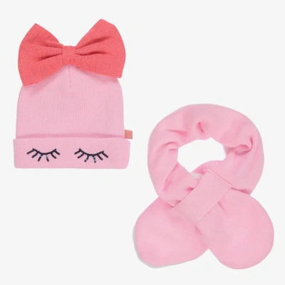 Billieblush Babies' Girls Pink Hat & Scarf Set