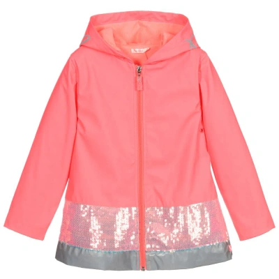 Billieblush Babies' Girls Pink Hooded Sequin Raincoat