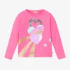 Billieblush Fuchsia T-shirt For Girl With Hearts In Pink
