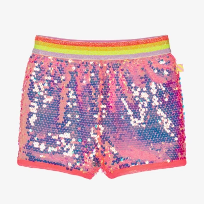 Billieblush Kids' Girls Pink Sequin Shorts