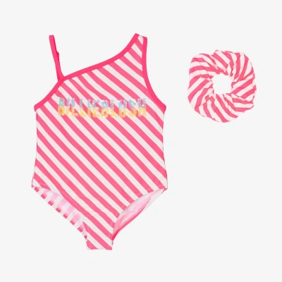 Billieblush Kids' Girls Pink Stripe Swimsuit