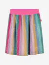 Billieblush Girls Pleated Sequin Skirt In White