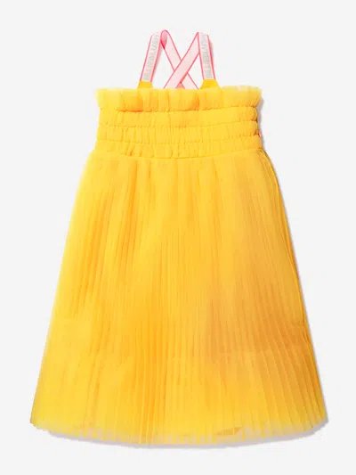 Billieblush Kids' Girls Pleated Tulle Dress In Yellow