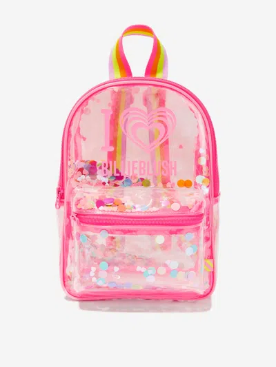Billieblush Babies' Girls Pvc Confetti And Glitter Backpack In Pink