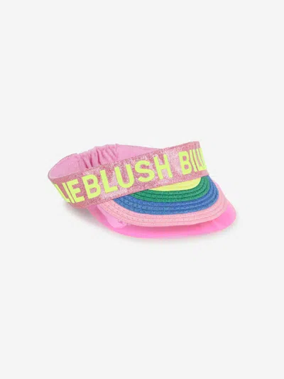 Billieblush Kids' Logo-embroidered Visor Hat In Pink