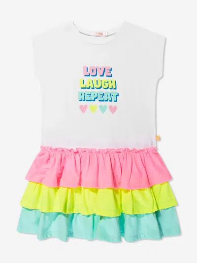 Billieblush Babies' Girls Ruffle T-shirt Dress In White