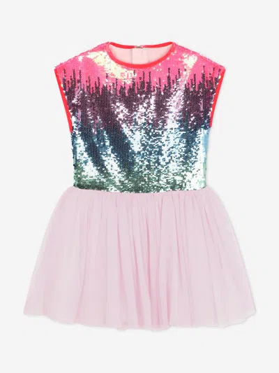 Billieblush Babies'  Girls Sequin And Mesh Occasion Dress In Pink
