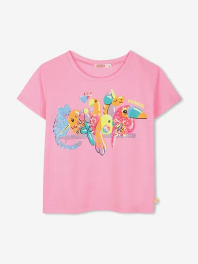 Billieblush Babies'  Girls Sequin Animals T-shirt In Pink