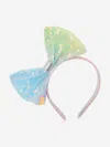Billieblush Girls Sequin Bow Headband In Multi
